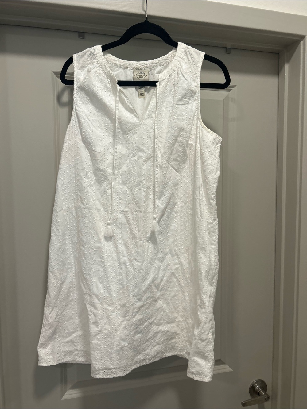 St. John's Bay White Eyelet Dress 100% Cotton
